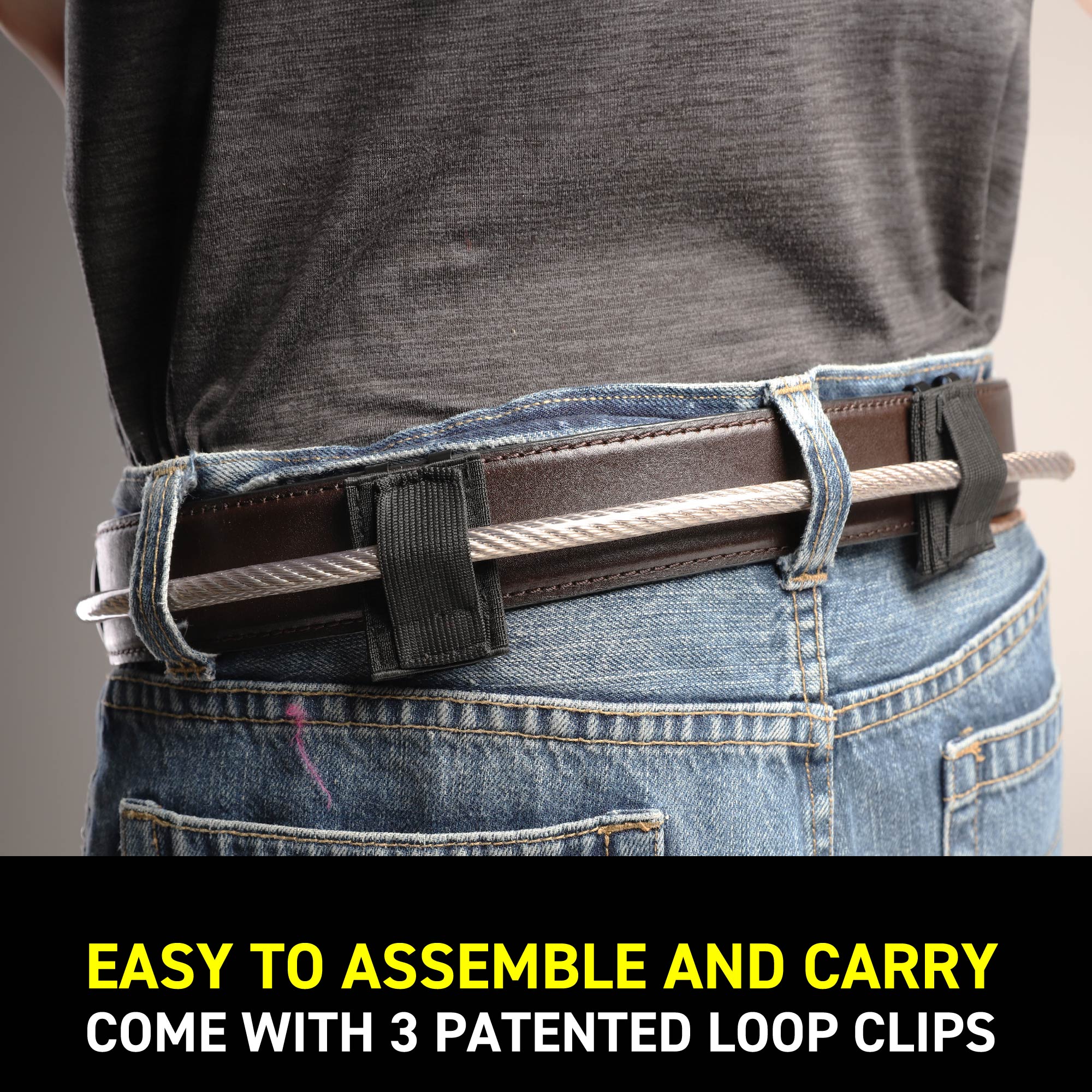 Stinger Concealed Carry Whip System: Car Emergency Tool with Seat Belt Cutter and Window Breaker, Original Design in USA