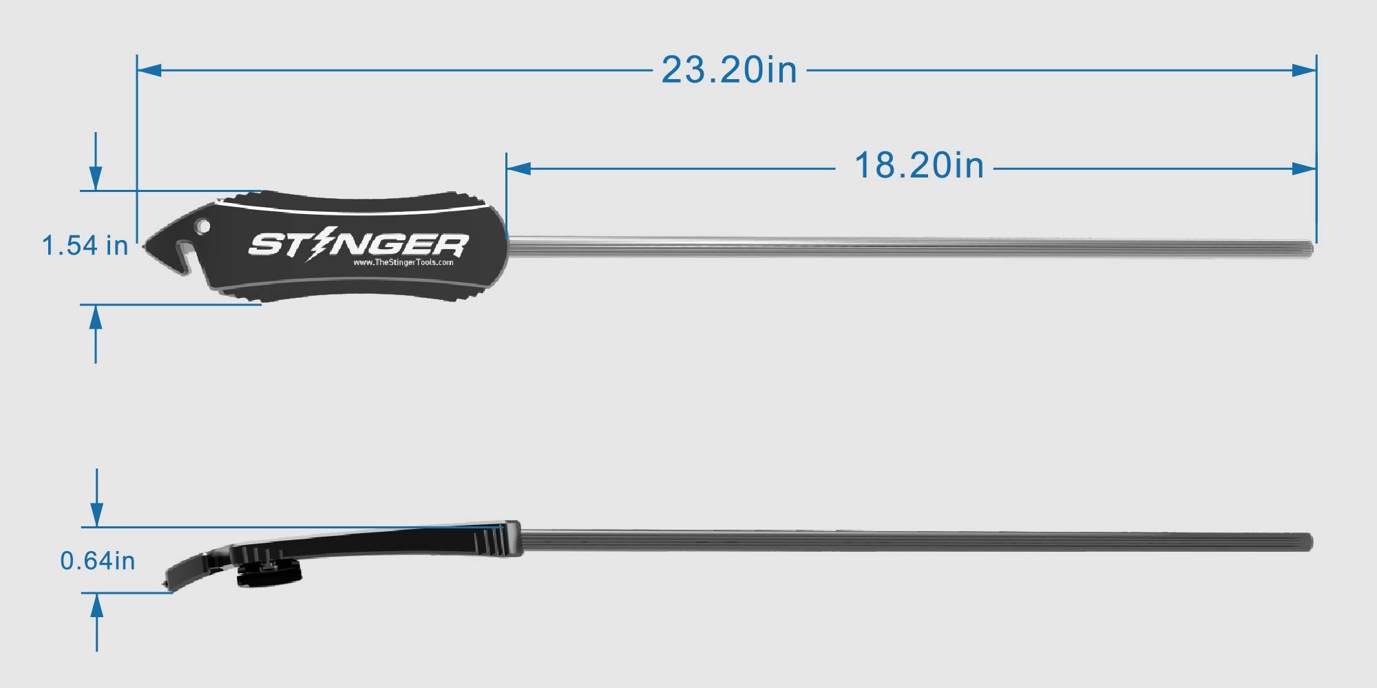 Stinger Concealed Carry Whip System: Car Emergency Tool with Seat Belt Cutter and Window Breaker, Original Design in USA